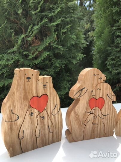 Деревянные семейные фигурки