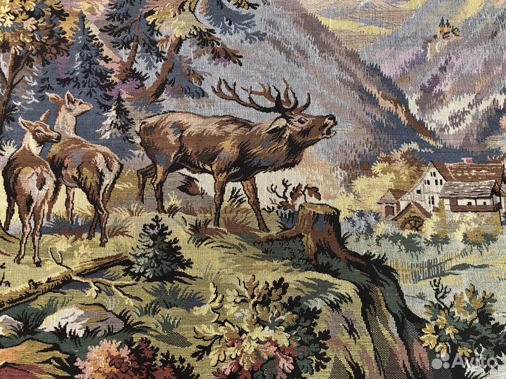 Винтаж гобелен периода СССР с оленем