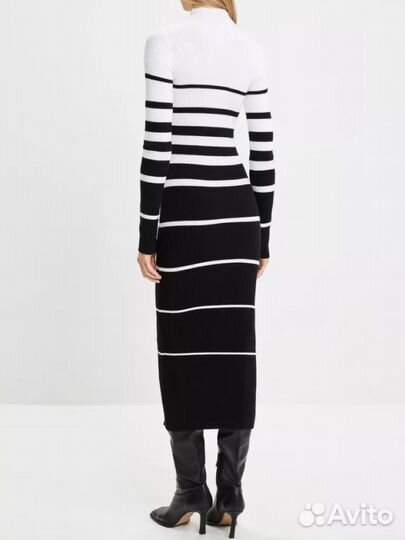 Платье в рубчик миди Zarina