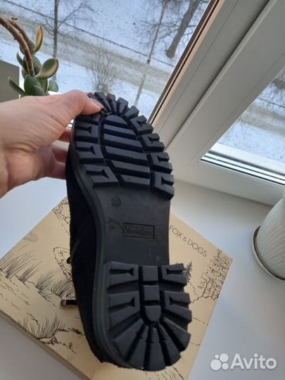 Ботинки женские зимние 38 размера замша натур