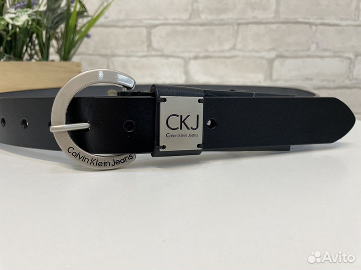 Ремень женский натуральная кожа черный