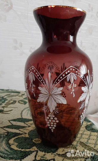 Ваза ссср,марганцевое стекло