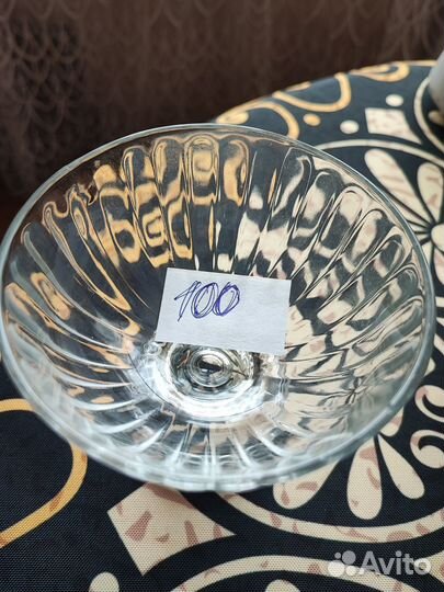 Ладья СССР, хрусталь. Креманка. Тарелки