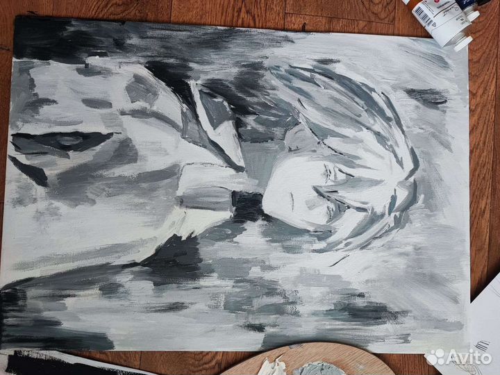 Картина маслом на холсте Каору