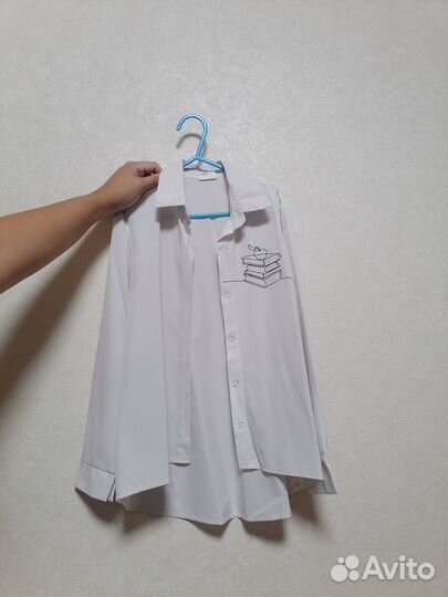 Рубашка школьная для девочек размер 128-134