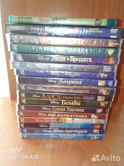 DVD диски мультфильмы Классика Диснея,17 штук
