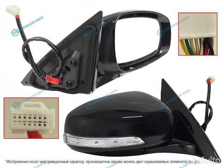ST-DTW4-940-1 Зеркало nissan teana 08-14 RH обогре