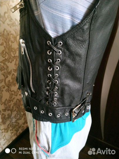 Муж. жилетка зам кожа