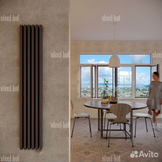 Вертикальный дизайн радиатор Steel V от производит