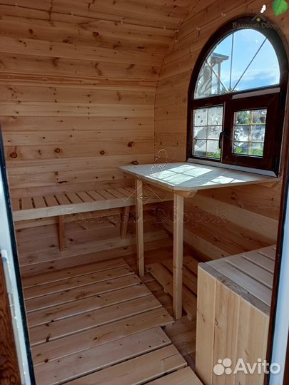 Баня - бочка, размер 4 на 2.5 м под ключ