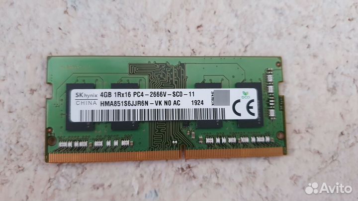 Оперативная память для ноутбука ddr4 4gb