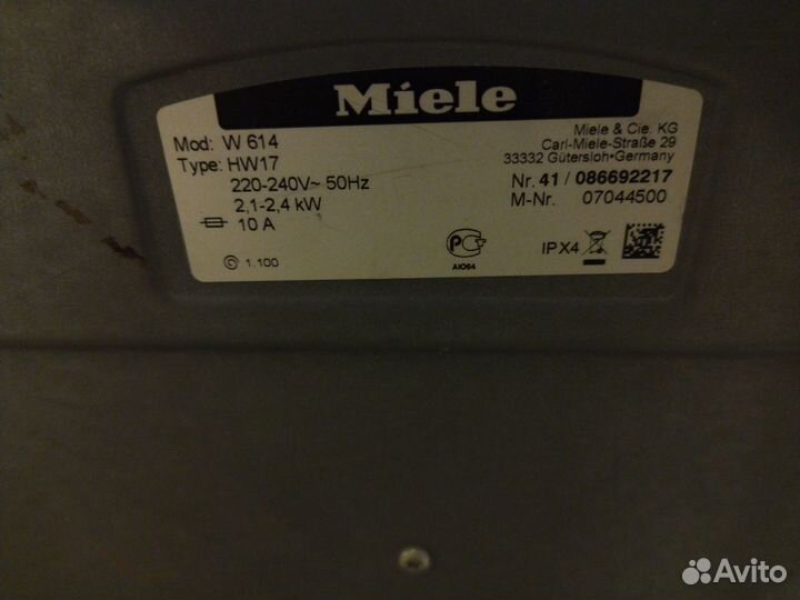 Стиральная машина Миле на запчасти