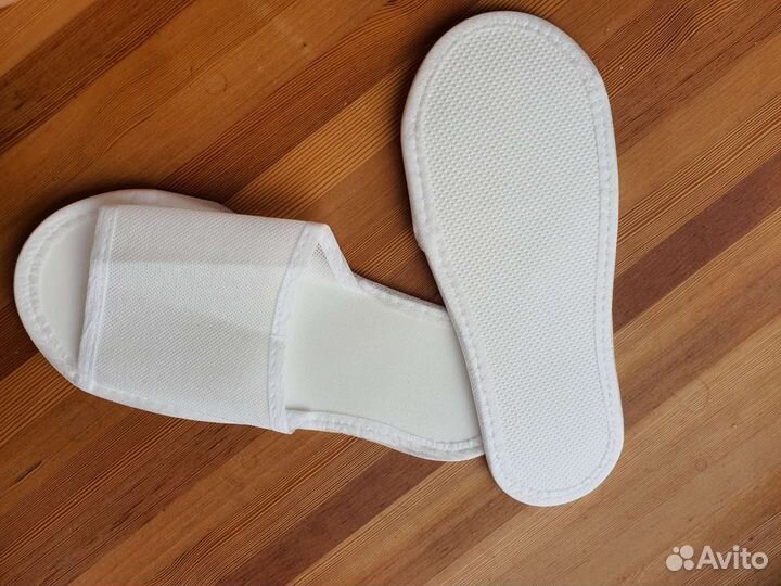 Белые одноразовые тапочки для саун 50 пар