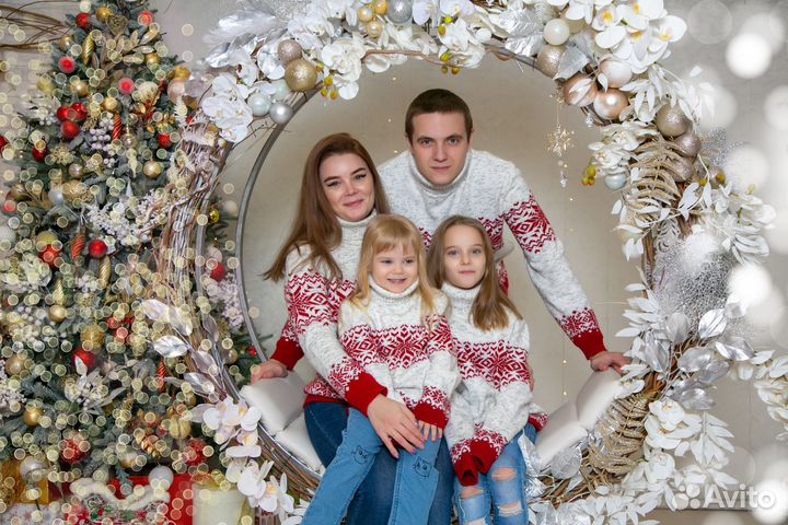 Семейная новогодняя фотосессия