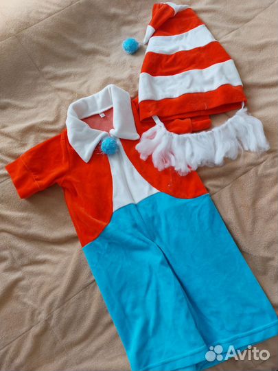 Новогодний костюм гномика рост максимальный 98 см