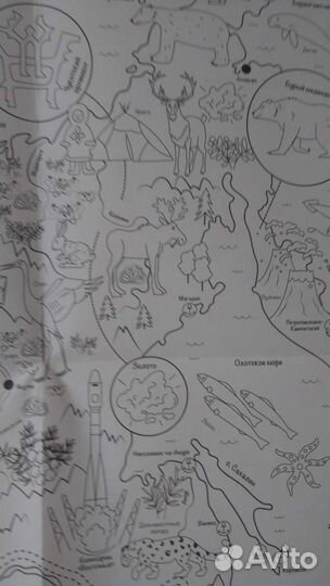 Карта России - плакат-раскраска