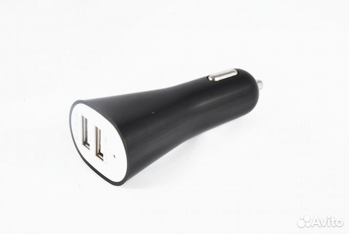 Азу на 2 USB выхода 2.1A + 1A длинный (черный)