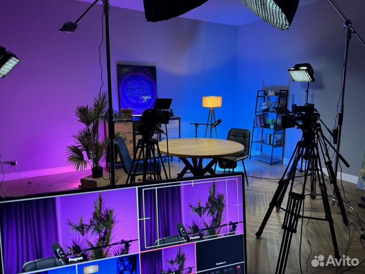 Студия для видеосъемки, подкаст