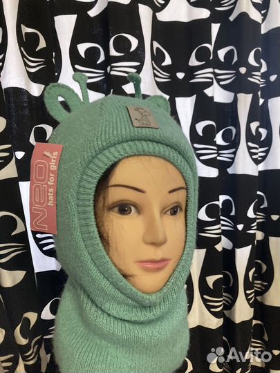 Шапка шлем варежки