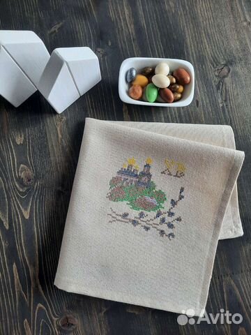 Пасхальная салфетка с вышивкой хв