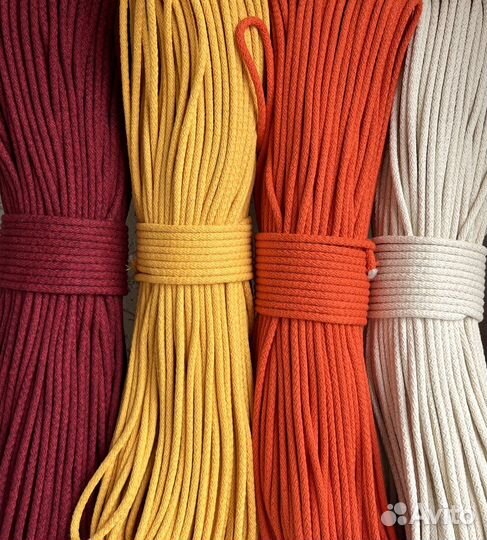 Хлопковый шнур 5 мм с сердечником для шитья