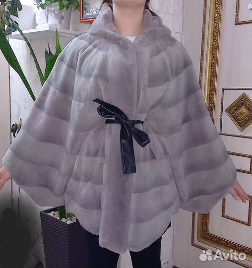 Шуба из шиншиллы с капюшоном