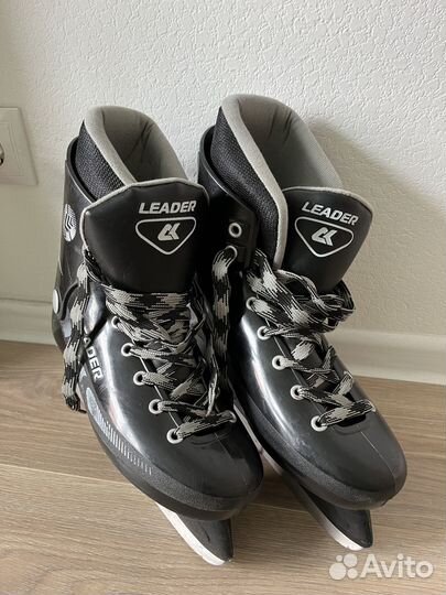 Коньки leader хоккейные/фигурные размер 42