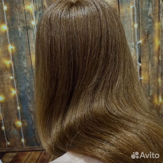 Манекен для причёсок. Натуральные волосы 100