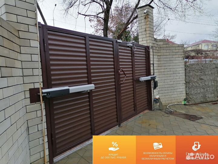 Ворота распашные уличные