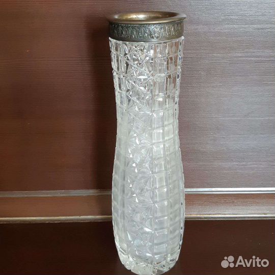 Ваза СССР хрусталь с серебром