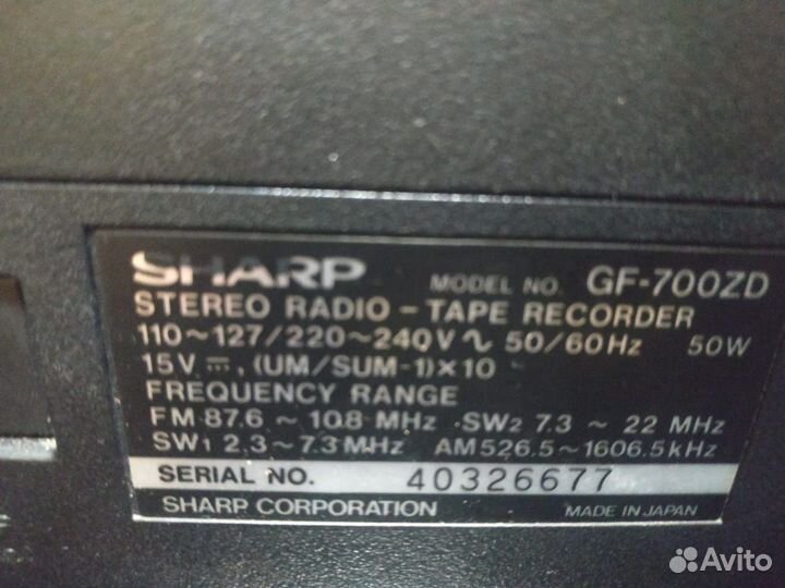 Кассетные Магнитофоны Sharp, Sony Б/У