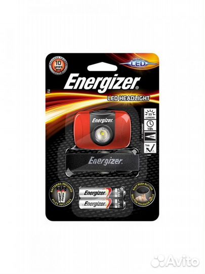Фонарь налобный Energizer LED headlight 2ааа -1 св