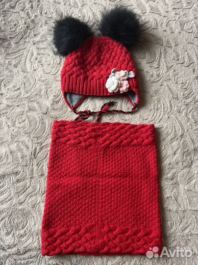 Зимняя шапка и хомут