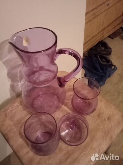Кувшин стекло СССР. стопки.бокалы.кружки