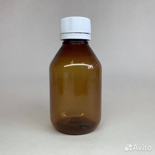 Коричневый флакон 100 мл с крышкой кпв