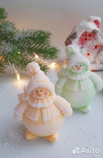 Форма для мыла снеговик-пухляш