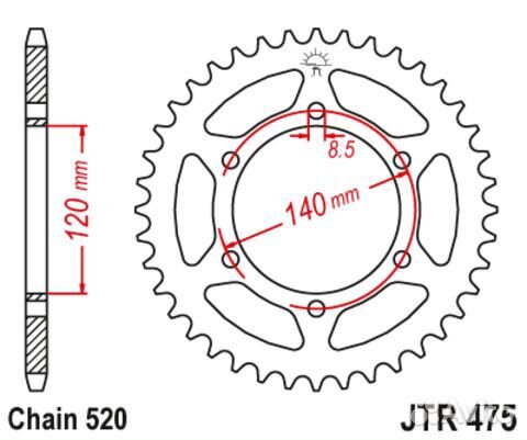 Звезда ведомая JTR475 44