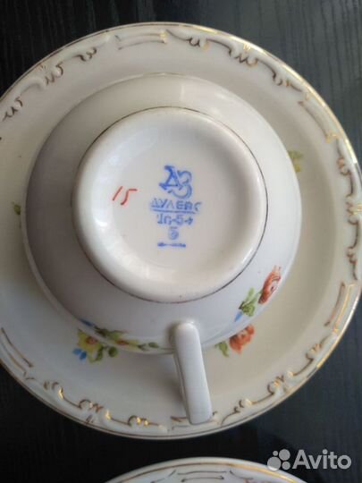 Чайная пара и блюдце. Дулево 54г