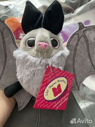 Летучая мышь игрушка мягкая