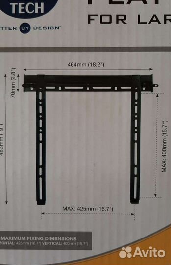 Новое Крепление для телевизора на стену до 50кг