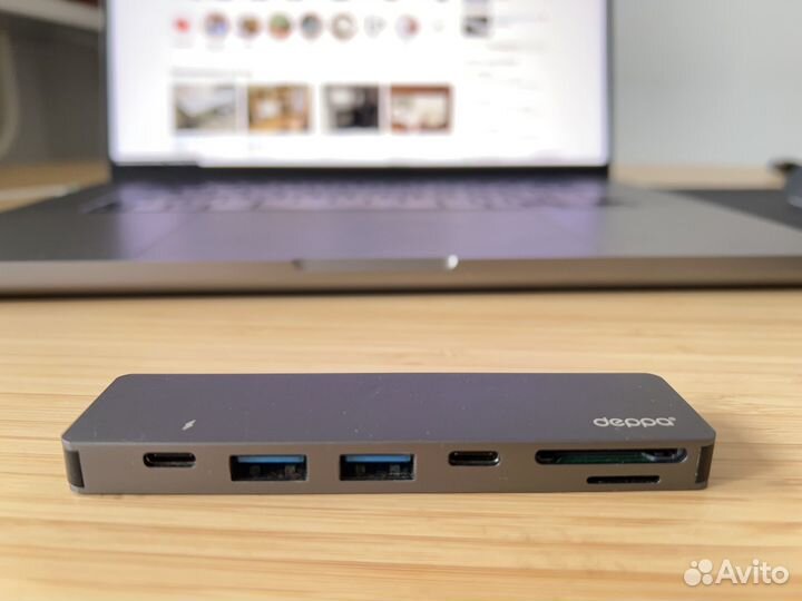 USB-C адаптер хаб для 7-в-1 Deppa