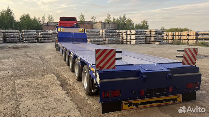 Полуприцеп трал (тяжеловоз) Авиком 98715-04 низкорамный раздвижной, 2023