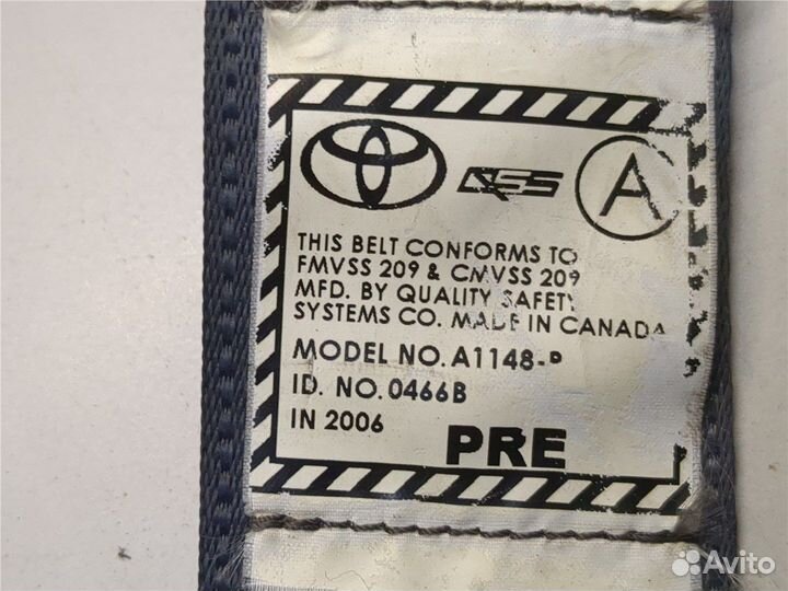 Ремень безопасности Toyota Solara, 2006