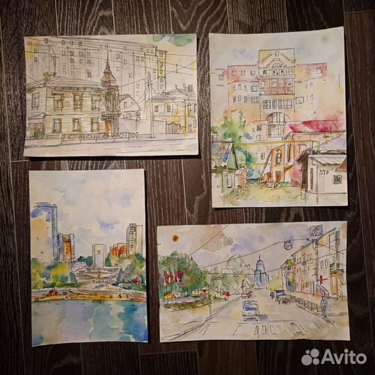 Пенза и Самара акварелью