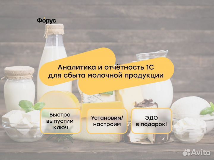 Аналитика и отчетность 1С для сбыта молочки