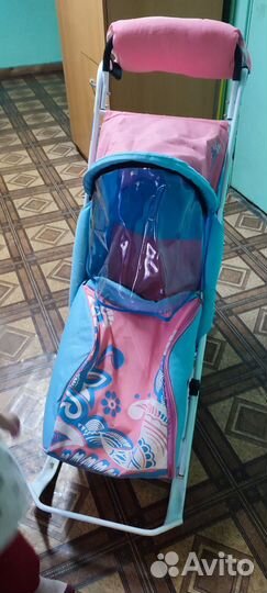 Детские санки коляска с колесами