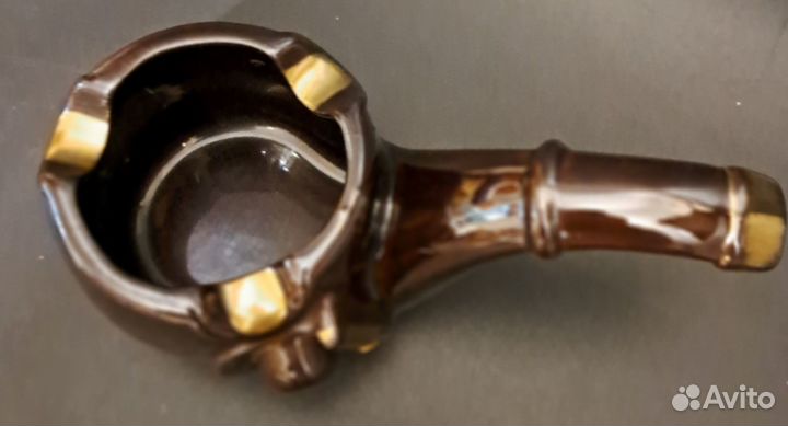 Пепельница трубка керамическая, Советский винтаж