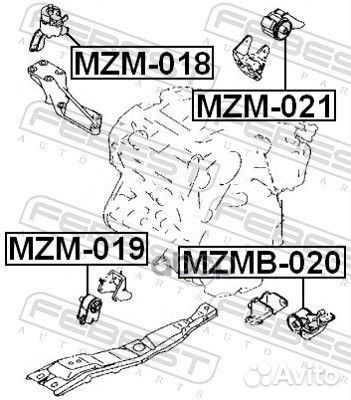 Опора двигателя передняя mazda MPV 99-06 febest