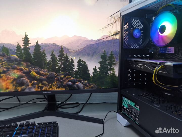 Системный блок для игр Ryzen 4500 + RX570 8Gb новы