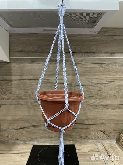 Подвеска для цветов, макраме